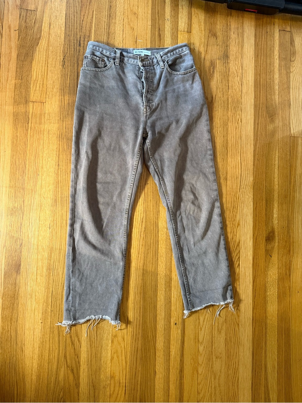 Women’s Gray High-Rise Straight Jeans